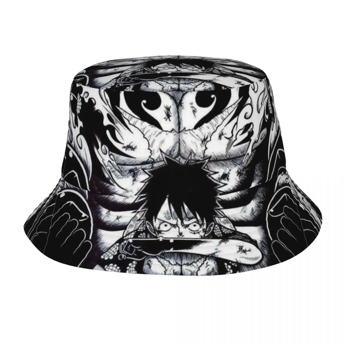 One Piece Straw Hat Luffy Skull Logo Bucket Hat for Teen Beach