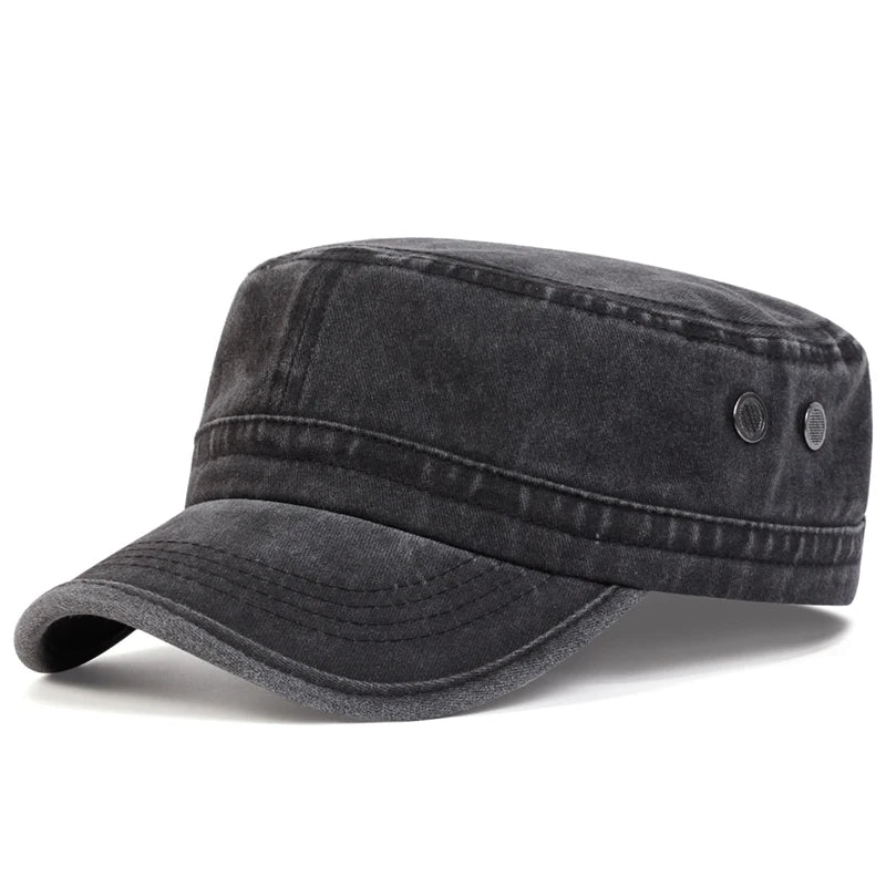 Unisex Solid Color With Pores Series Flat Top Baseball Caps