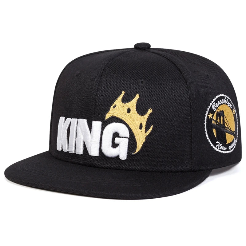 Unisex KING Crown Embroidery Baseball Caps Hip-hop Hats Spring and Autumn