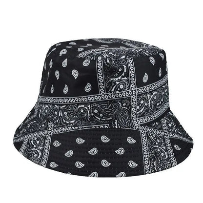 Fashion Men Fisherman Hat Summer New Paisley Design Double-sided Bucket Hat