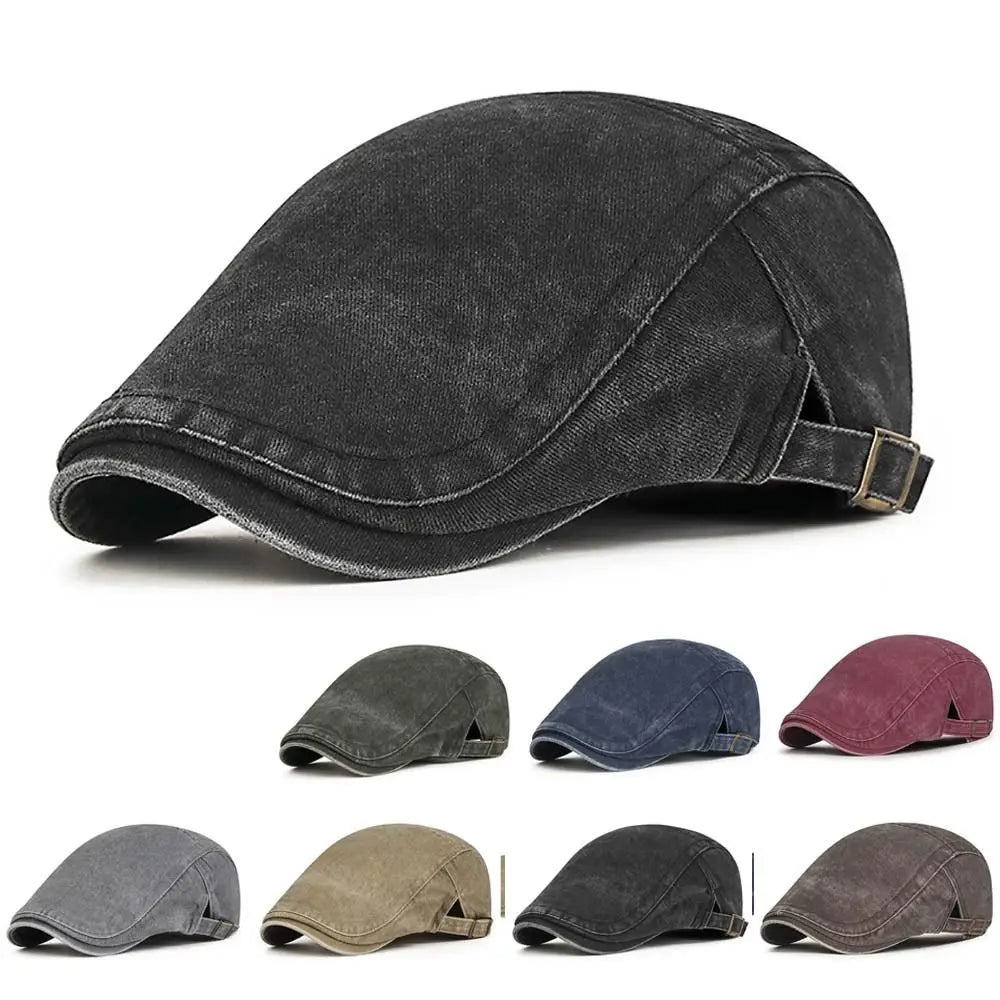 Women Men Denim Beret Newsboy Hat