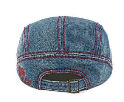 Five-Pointed Star Denim Cotton Beret
