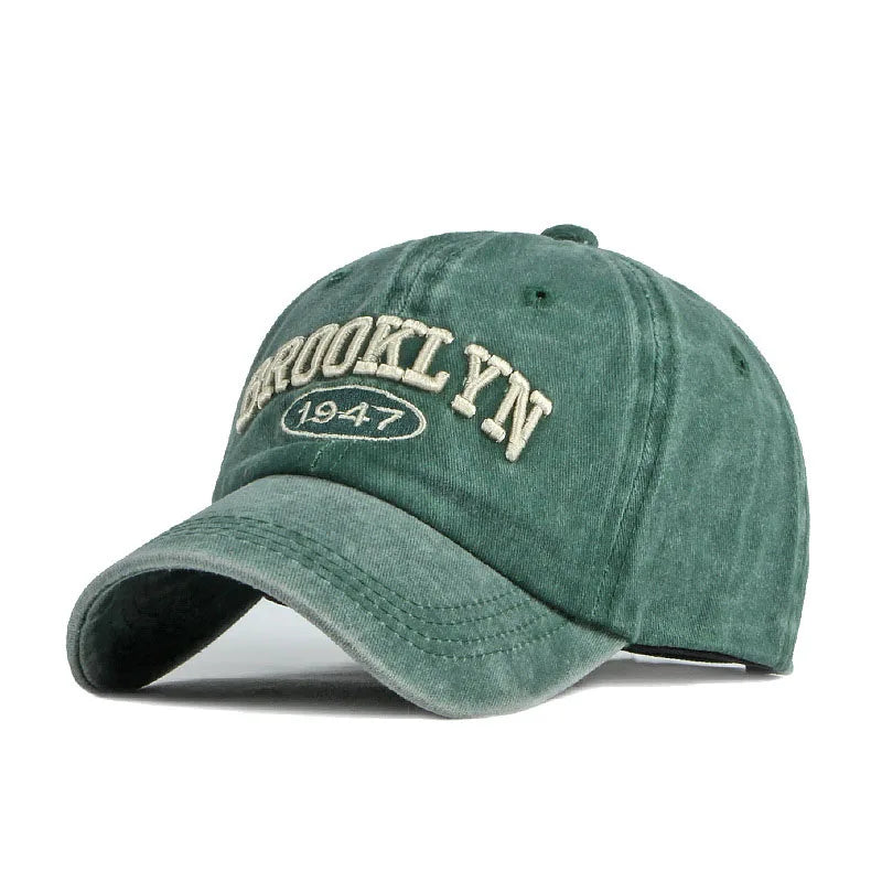 New York Washed Cotton Cap For Men Women