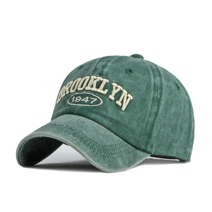 New York Washed Cotton Cap For Men Women