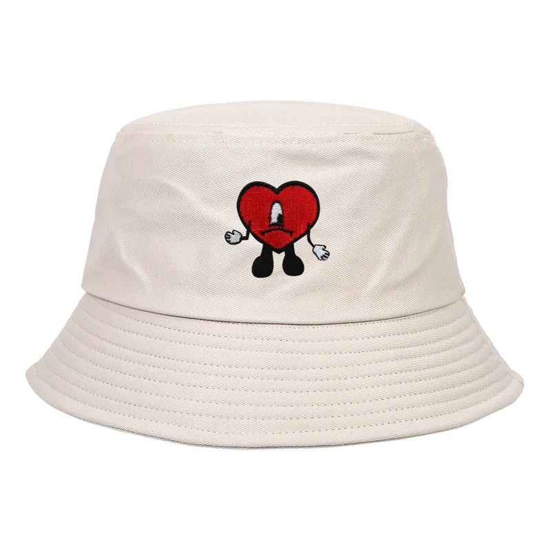 Cotton Embroidered Bad Bunny Fisherman Hat