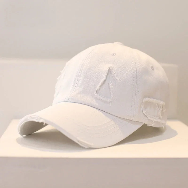 Hip Hop Holes Baseball Caps for Women Men