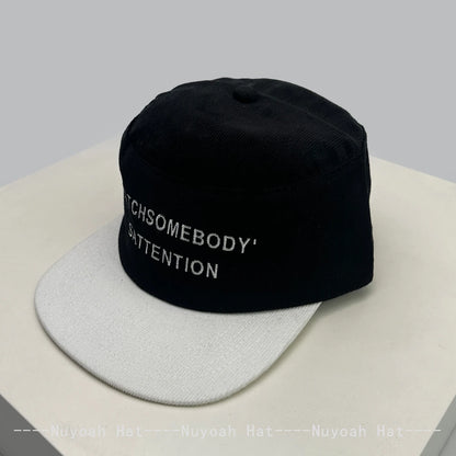 New Men Women Color Block Letter Embroidery Plaid Baseball Hats