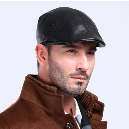 2024 Spring/ Winter Men's 100% Genuine Leather Cap