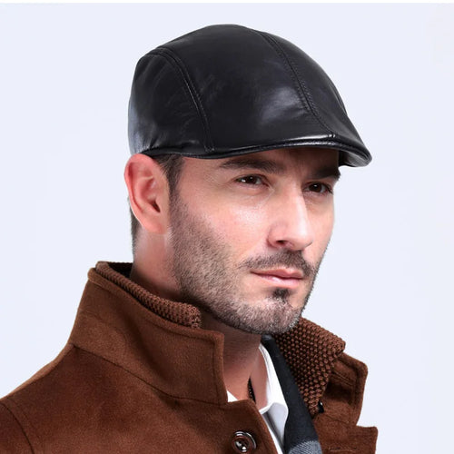2024 Spring/ Winter Men's 100% Genuine Leather Cap