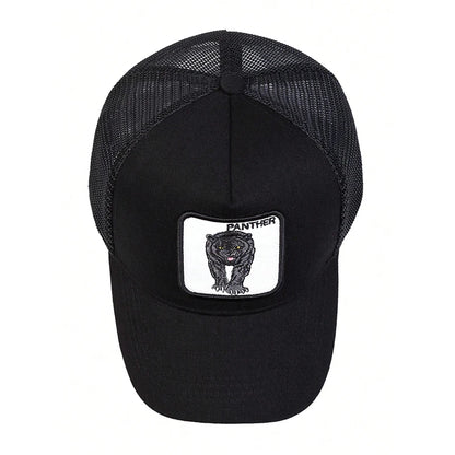 Unisex Leopard Embroidery Baseball Net Caps Spring and Summer