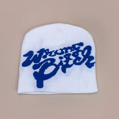 American Color Block Letter Knitted Hats