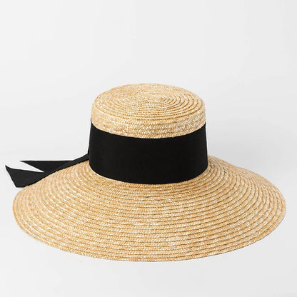 Summer Straw Hat French Elegant Seaside Travel Sun Hat