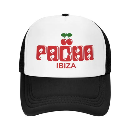 Preppy Cherry Pacha Ibiza Baseball Caps Unisex Breathable Mesh Cap Adults Summer