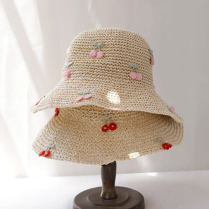 Straw Hat Summer Women Visor Bucket Hat
