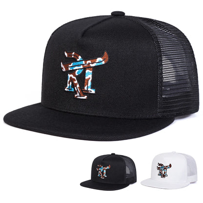Unisex RT Letter Embroidery Hip-hop Net Hats Spring Summer