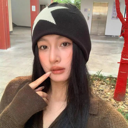 Winter Autumn Warm Knitted Beanies Women Men Y2k