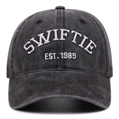 Swiftie Washed Retro Aged Letter Embroidery Baseball Caps Women Men