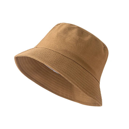 Solid Color Fisherman Hat Korean Trendy Hip Hop Bucket Hat Summer Flat Top Sun Cap Casual Outdoor