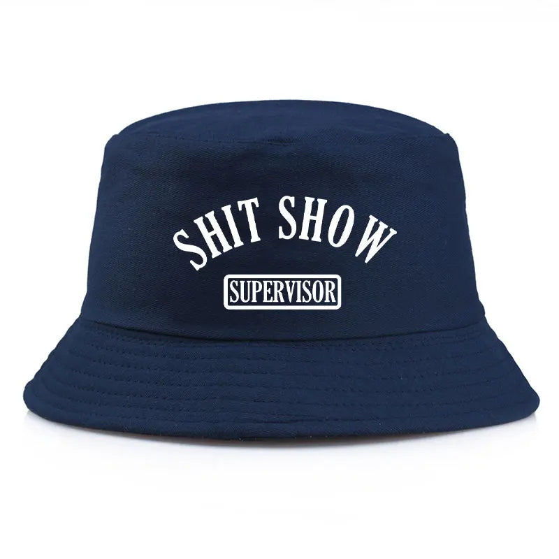 Shit Show Print Reversible Bucket Hat Funny Sarcastic Summer Fisherman