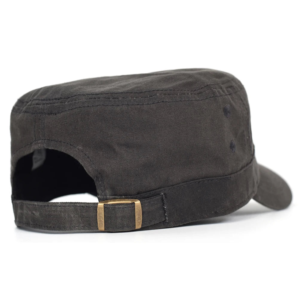 Waxed Canvas Cotton Military Caps Men Waterproof Cadet Army Cap Unique Design