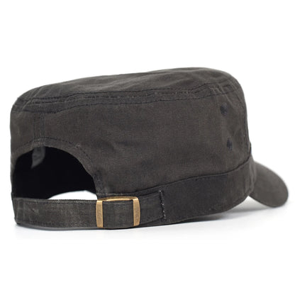 Waxed Canvas Cotton Military Caps Men Waterproof Cadet Army Cap Unique Design