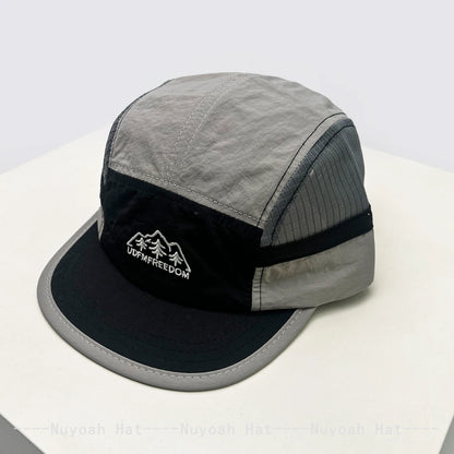 Color Block Embroidered Letters Trees Solid Baseball Hats