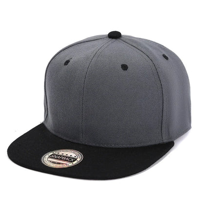 Color-Blocked Flat-Brim Baseball Cap Versatile Sunshade And Sun Protection Hat