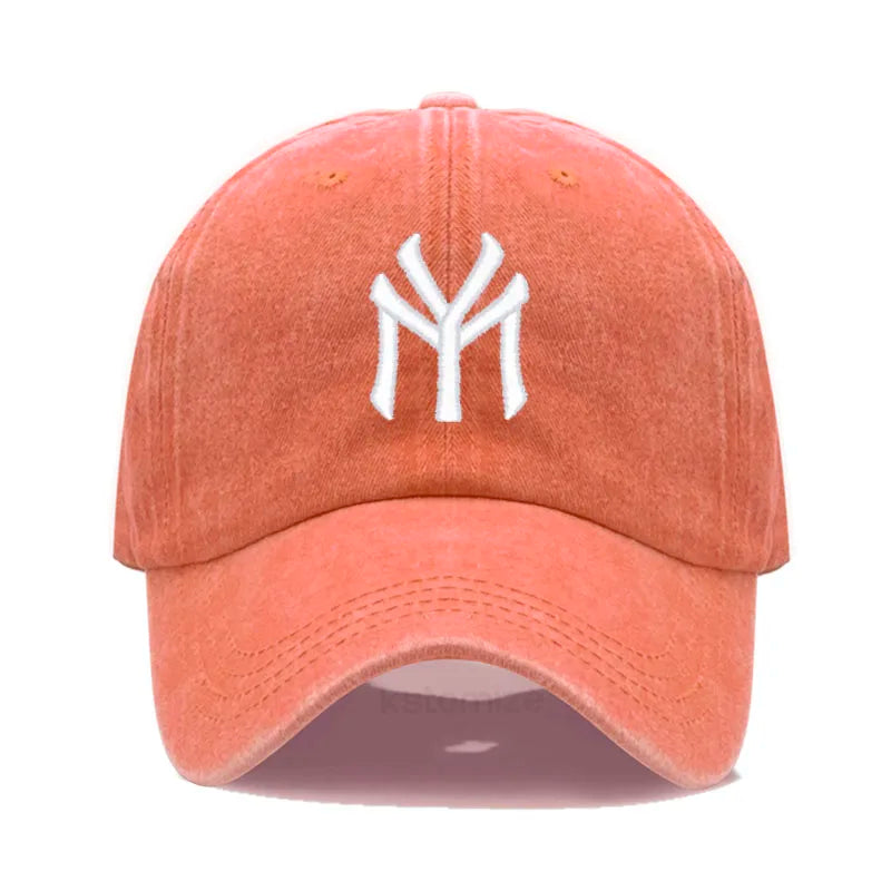 Letter MY Embroidery Baseball Cap Women Men Adjustable