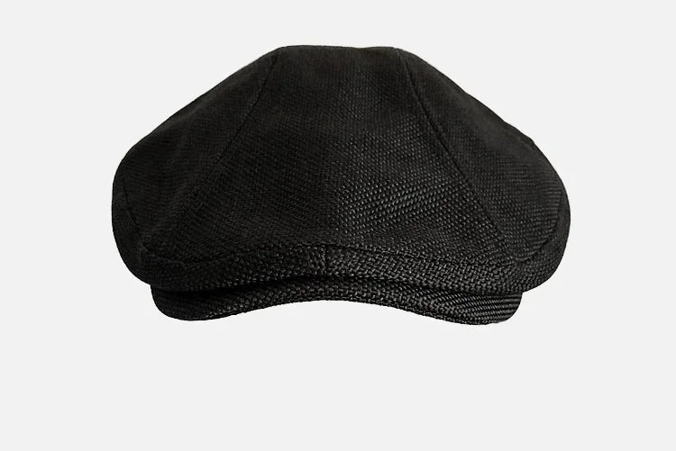 Big Size Summer Linen Solid Newsboy Caps