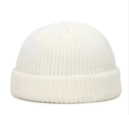 Fashion Beanie Knit Hats Men Boy Skullcap Sailor Caps Cuffs Retro Navy Short Hat