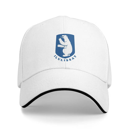 Greenland Coat Of Arms Kalaallit Nunaat Polar Bear Blue Sandwich Hats Baseball Caps