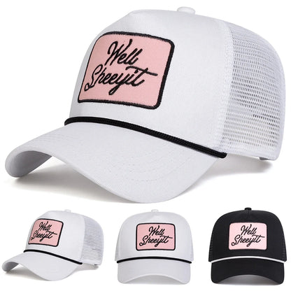 Unisex Well Sheeyit Embroidery Baseball Net Caps Spring and Summer