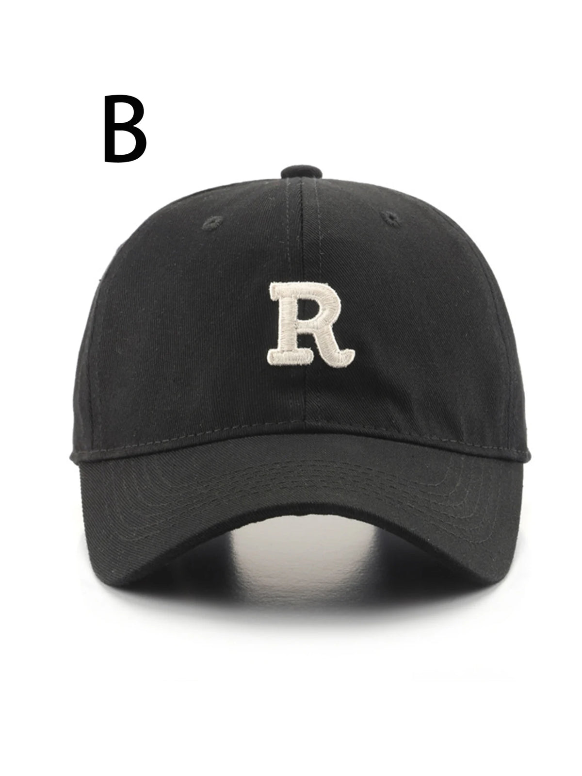 Unisex All Season Wearing Pure Cotton Letter R Fashionable Baseball Cap