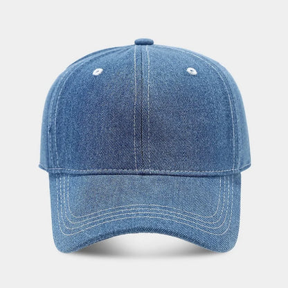 Fashion Korean Solid Color Denim Baseball Cap Women Men