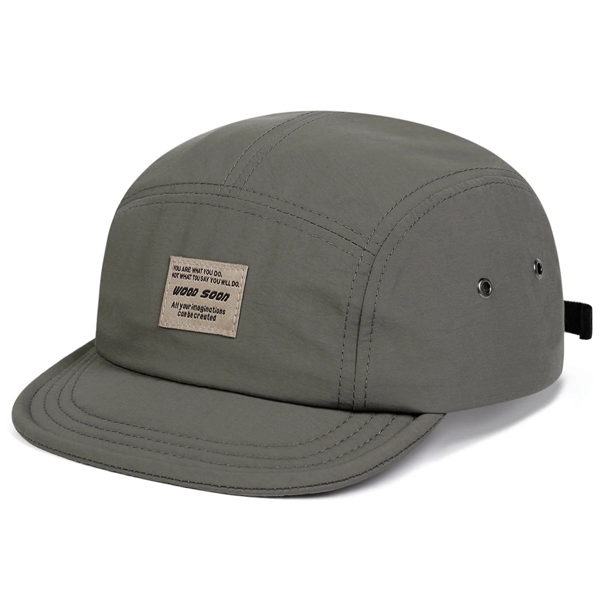 Unisex Wood Soon Letter Label Quick Drying Baseball Caps Spring Summer