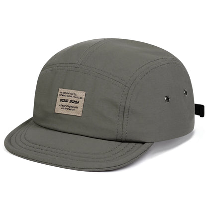 Unisex Wood Soon Letter Label Quick Drying Baseball Caps Spring Summer