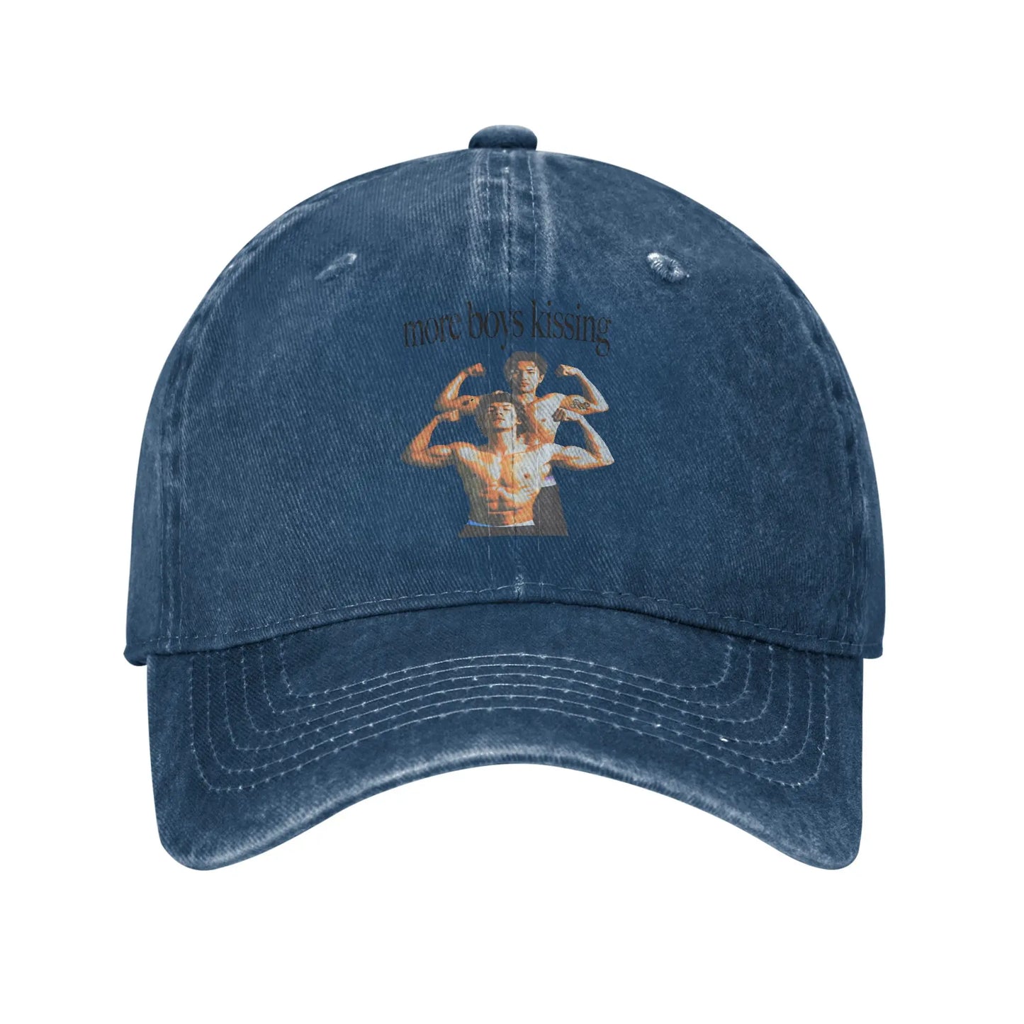 Heated Rivalry More Boy Kissing Washed Baseball Cap Y2k Retro