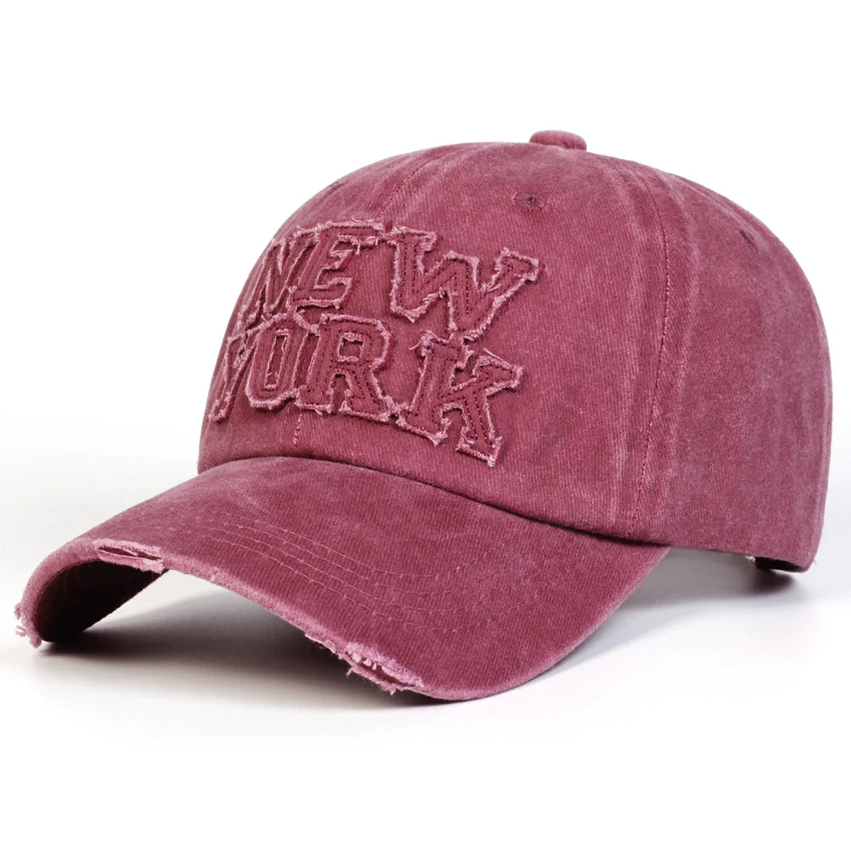 Unisex New York Stickers Embroidery Wash Baseball Caps