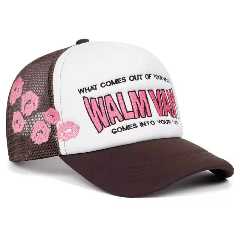 Baseball Hat Walm Vany Side Lipprint Embroidered Street