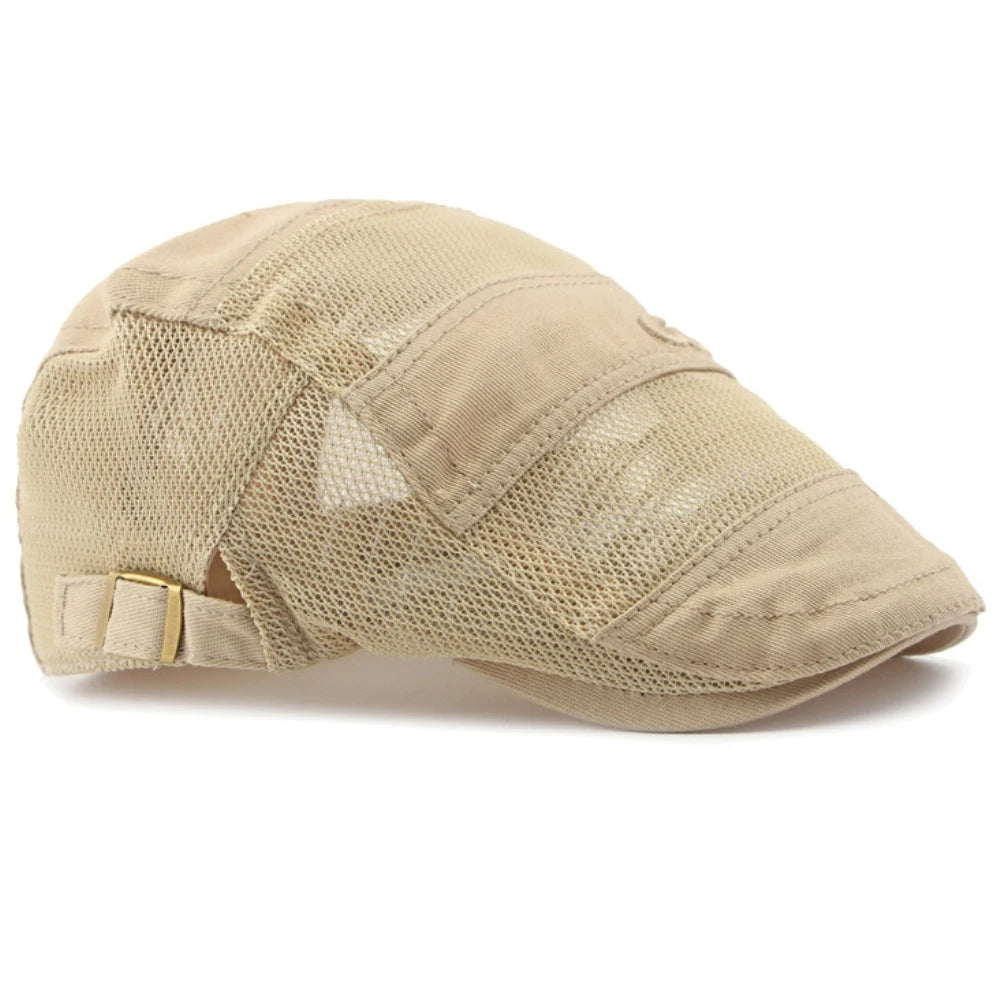 Men Women Spring Summer Mesh Cap Retro Artist Painter Beret Hat