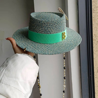 Flat Top Sun Hat 2026 Delicate Weaving Straw Hat Summer Straw Hat