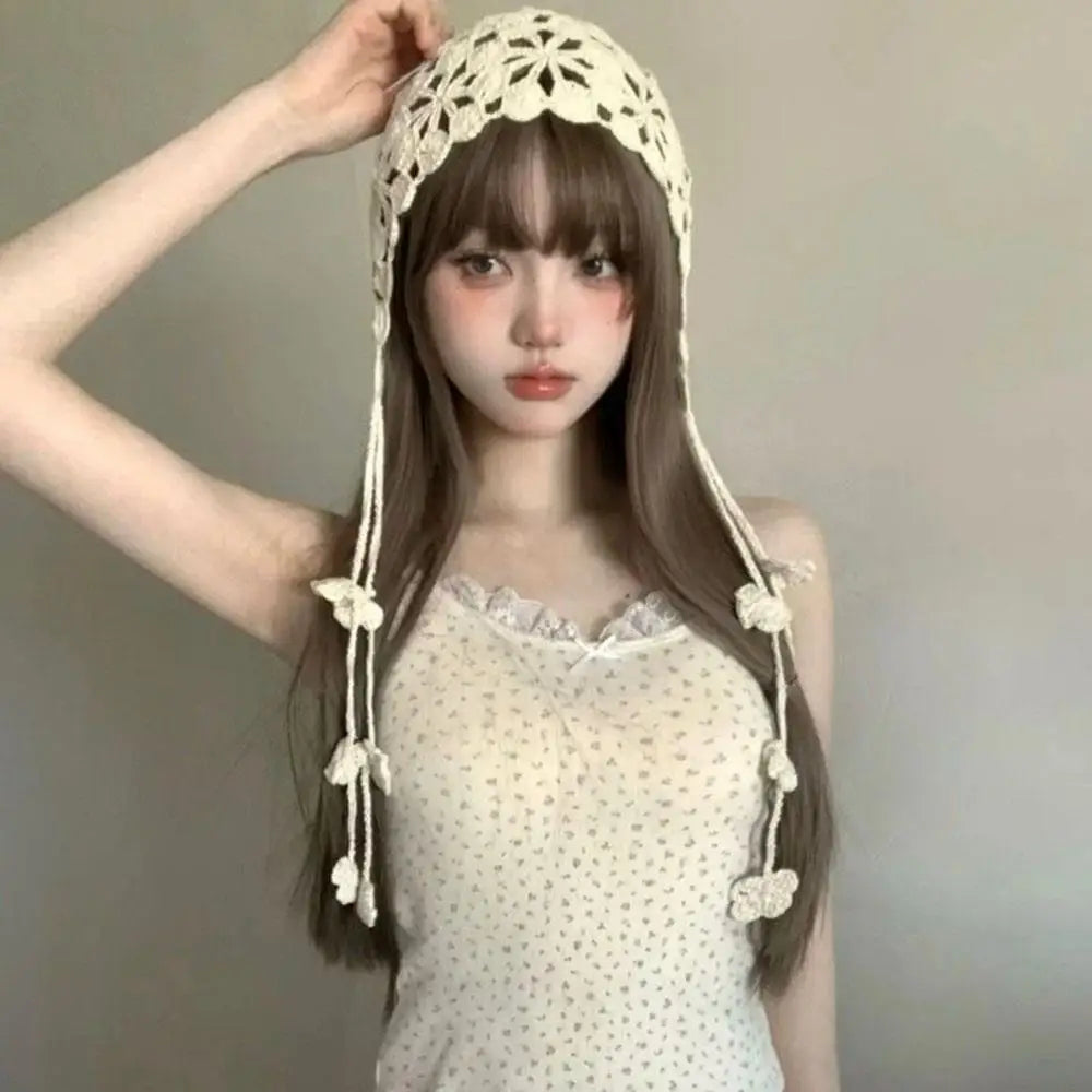 Knitted Hats Handmade Hollowed Knit Cap