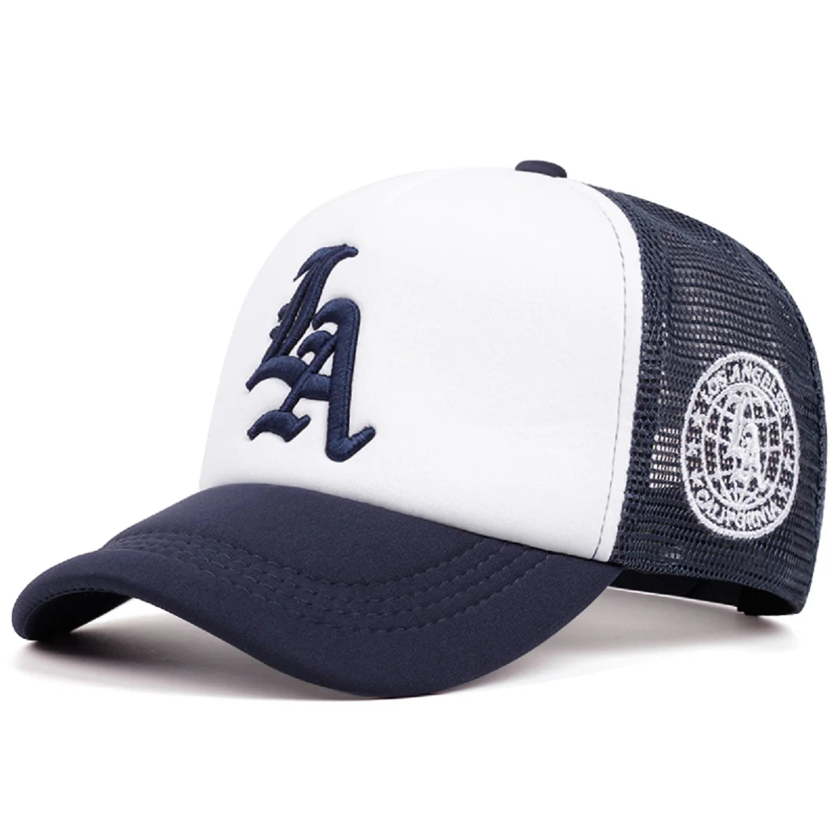 LA Side Embroidered Breathable Mesh Hat Men's Hip Hop Hat Baseball Hat Women's