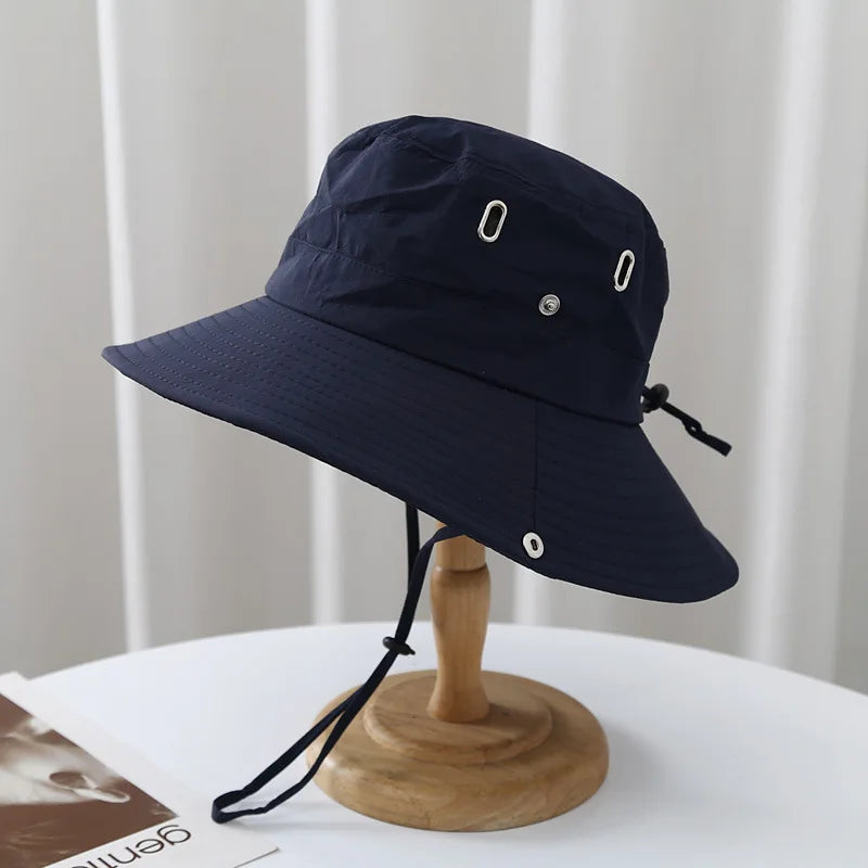 Men Cowboy Fisherman Hat Summer Outdoor Mountaineering Jungle Sunscreen Basin Cap