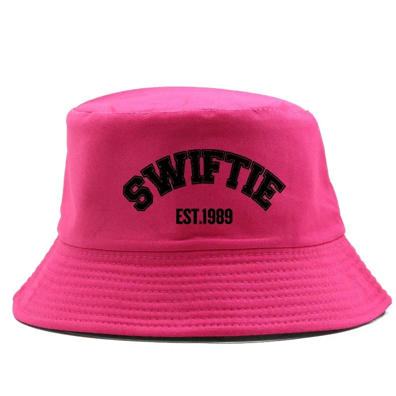 Wholesale Hot Sale Bucket Hat Print 1989 Summer Cotton Sun Beach Hat