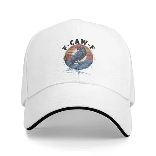 Funny F CAW F Crow Trucker Hat Trendy Adjustable Sports & Outdoor Cap Fits Most Head Sizes Trendy Trucker Hat