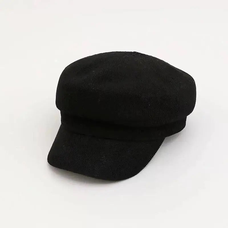 Octagonal Hat Packable Military Newsboy Cap
