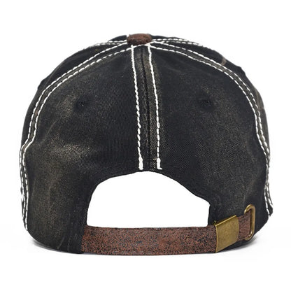 Washed Cotton Retro Baseball Cap Men Women 3D Embroidery Snapback Caps For Male Female