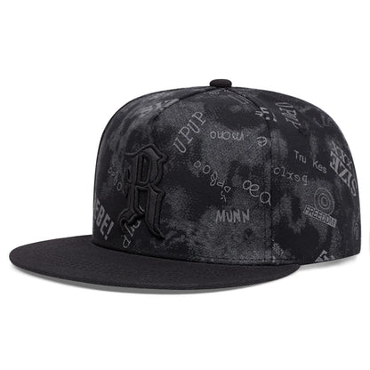 Simple Baseball Hat R Embroidered Street Dance Hip Hop Hat