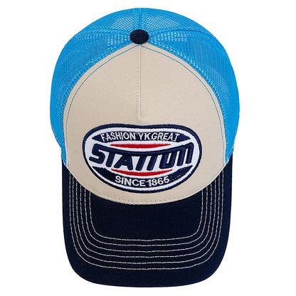Unisex Baseball Cap Classic Station Letter Pattern Mesh Cap Men And Women
